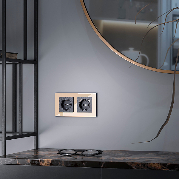 Накладка на механизм Werkel W1279508/ Накладка для розетки USB (hammer черный)