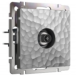 Розетка Werkel W1283006/ ТВ-розетка оконечная (hammer серебряный)