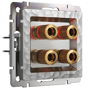 Розетка Werkel W1285006/ Акустическая розетка (hammer серебряный)