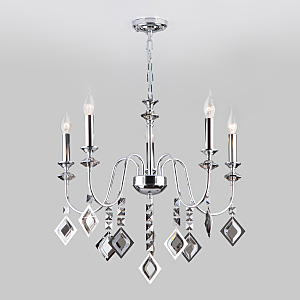 Подвесная люстра Telao 10120/5 хром/дымчатый хрусталь Strotskis Smart (10110/5)