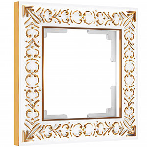 Рамка W0011523/ Рамка на 1 пост Antik (белое золото)