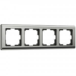 Рамка W0041602/ Рамка на 4 поста Metallic (глянцевый никель)
