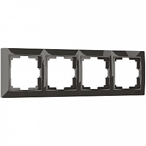 Рамка W0042007/ Рамка на 4 поста Snabb basic (серо-коричневый)