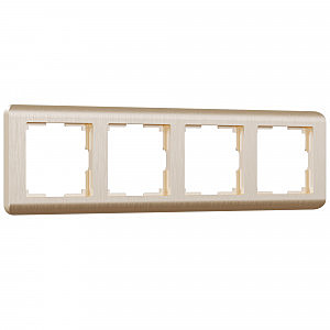 Рамка W0042111/ Рамка на 4 поста Stream (шампань)
