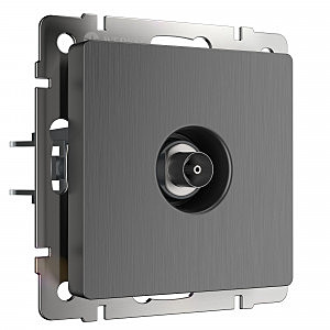 Розетка W1183004/ ТВ-розетка оконечная (графит рифленый)