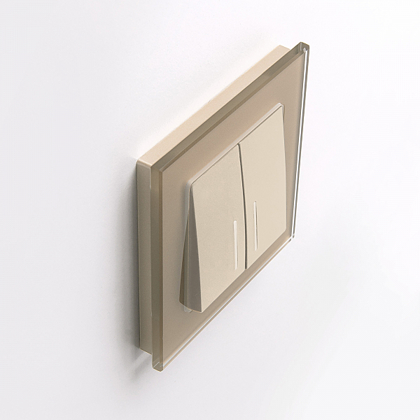 Рамка W0011111/ Рамка на 1 пост Favorit (шампань,стекло)