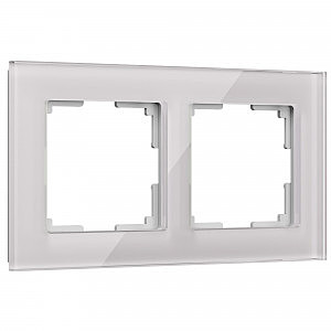 Рамка W0021117/ Рамка на 2 поста Favorit (дымчатый,стекло)