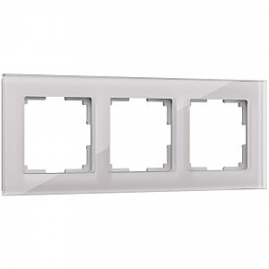 Рамка W0031117/ Рамка на 3 поста Favorit (дымчатый,стекло)