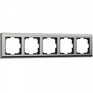 Рамка W0051602/ Рамка на 5 постов Metallic (глянцевый никель)