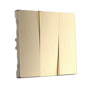 Накладка на механизм W1139010/ Набор клавиш для выключателя трехклавишного (шампань рифленый)