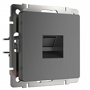 Розетка W1181004/ Розетка Ethernet RJ-45 (графит рифленый)