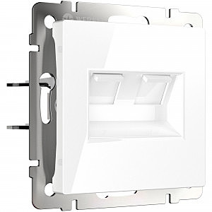 Розетка W1181101/ Розетка двойная Ethernet RJ-45 (белый)