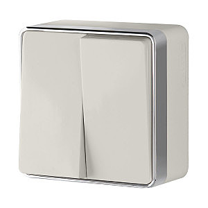 Выключатель W5020003/ Выключатель двухклавишный Gallant (слоновая кость)