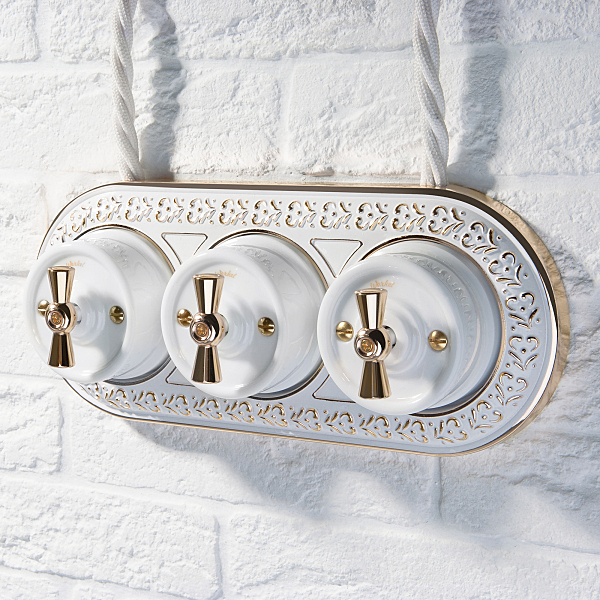 Выключатель W6442138/ Ручка выключателя 2 шт. (золото) Ретро