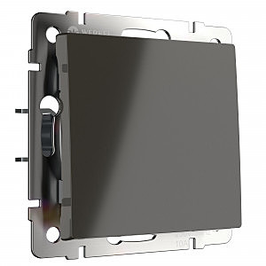 Выключатель W1112007/ Выключатель одноклавишный проходной (серо-коричневый)