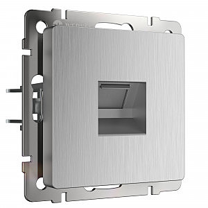 Розетка W1181009/ Розетка Ethernet RJ-45 (cеребряный рифленый)