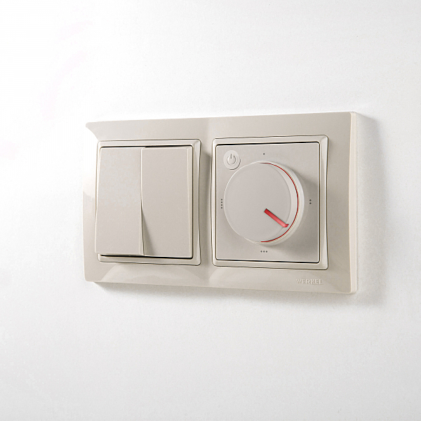 Выключатель W1120003/ Выключатель двухклавишный (слоновая кость)