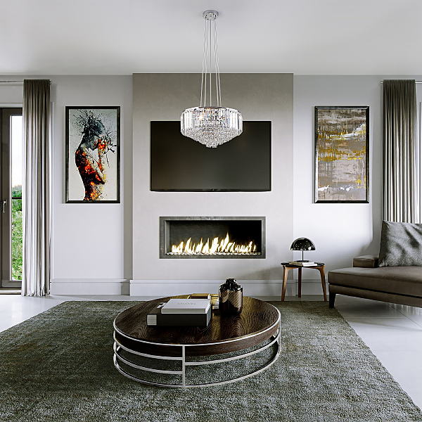 Подвесная люстра Torreta 10121/5 хром/прозрачный хрусталь Strotskis Smart (10105/5)