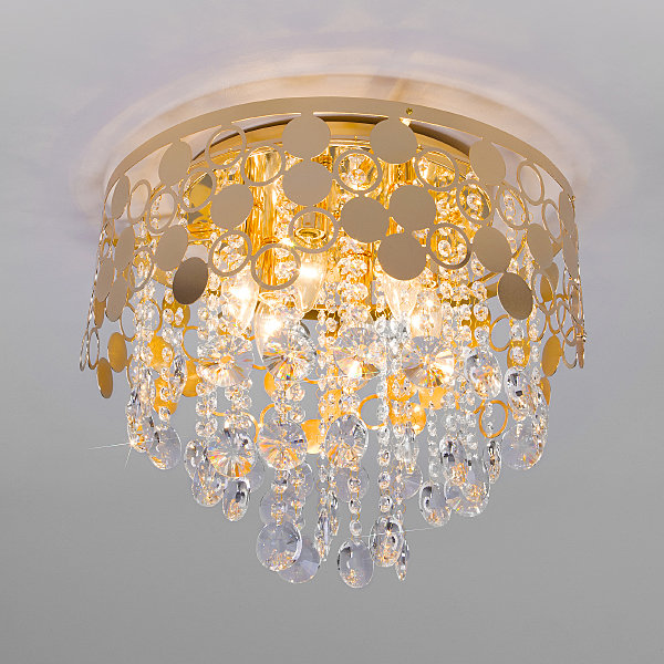 Подвесная люстра Lianna 10123/6 золото/прозрачный хрусталь Strotskis Smart (10114/6)