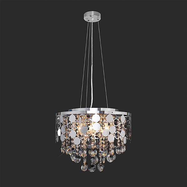 Подвесная люстра Lianna 10123/6 хром/прозрачный хрусталь Strotskis Smart (10114/6)