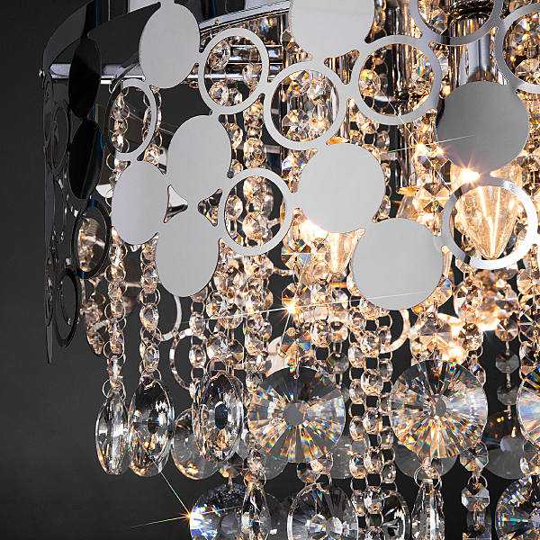 Подвесная люстра Lianna 10123/6 хром/прозрачный хрусталь Strotskis Smart (10114/6)