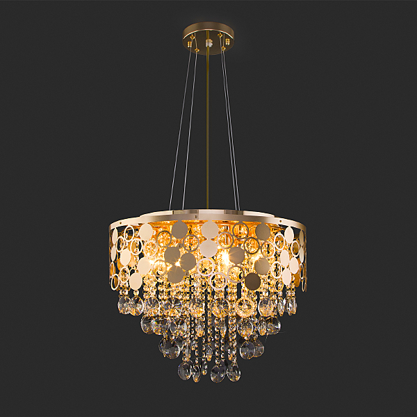Подвесная люстра Lianna 10123/8 золото/прозрачный хрусталь Strotskis Smart (10114/8)
