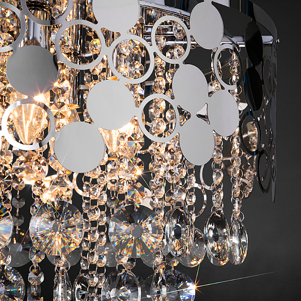 Подвесная люстра Lianna 10123/8 хром/прозрачный хрусталь Strotskis Smart (10114/8)