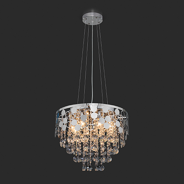 Подвесная люстра Lianna 10123/8 хром/прозрачный хрусталь Strotskis Smart (10114/8)