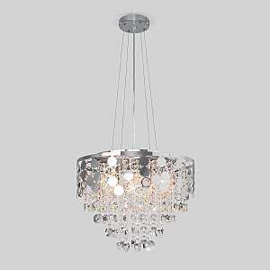 Подвесная люстра Lianna 10123/8 хром/прозрачный хрусталь Strotskis Smart (10114/8)
