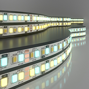 LED лента Лента светодиодная 240Led 16W IP20 MIX 3300/6500 теплый белый/холодный белый (2835+2835 24V 240Led 1