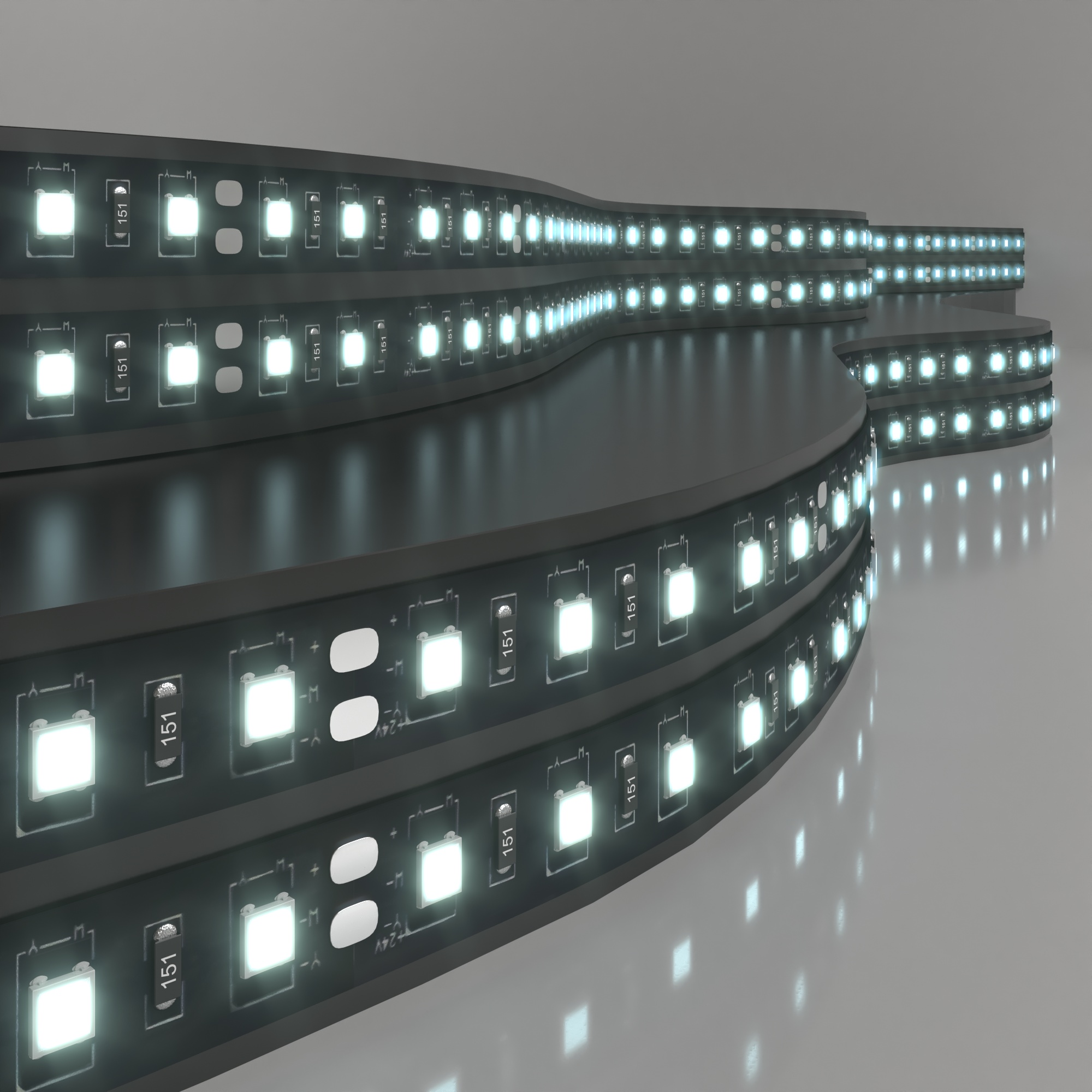 24V 60Led 14,4W IP20 Black