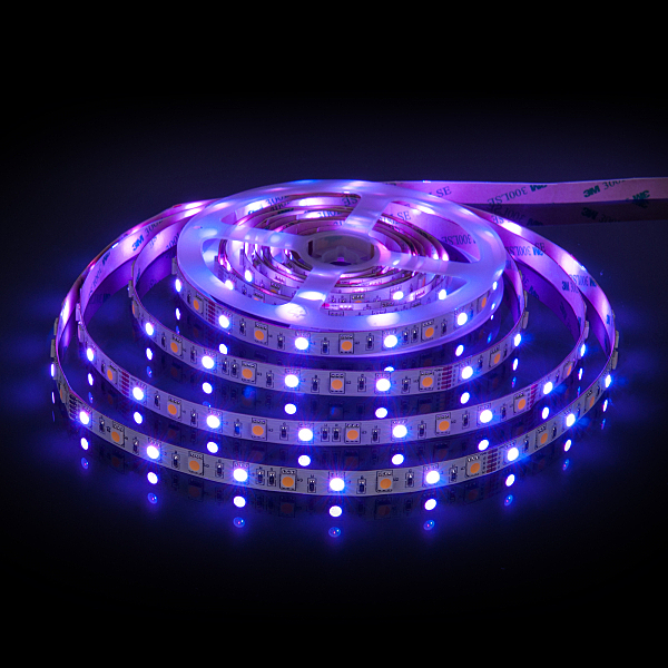 LED лента Лента светодиодная 60Led 14,4W IP20 RGB 3300K теплый белый (5050+5050 24V 60Led 14,4W IP20 RGBW)