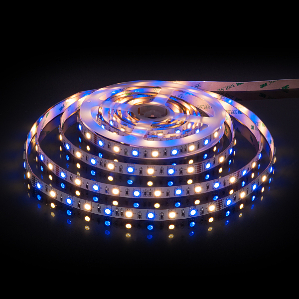 LED лента Лента светодиодная 60Led 14,4W IP20 RGB 3300K теплый белый (5050+5050 24V 60Led 14,4W IP20 RGBW)