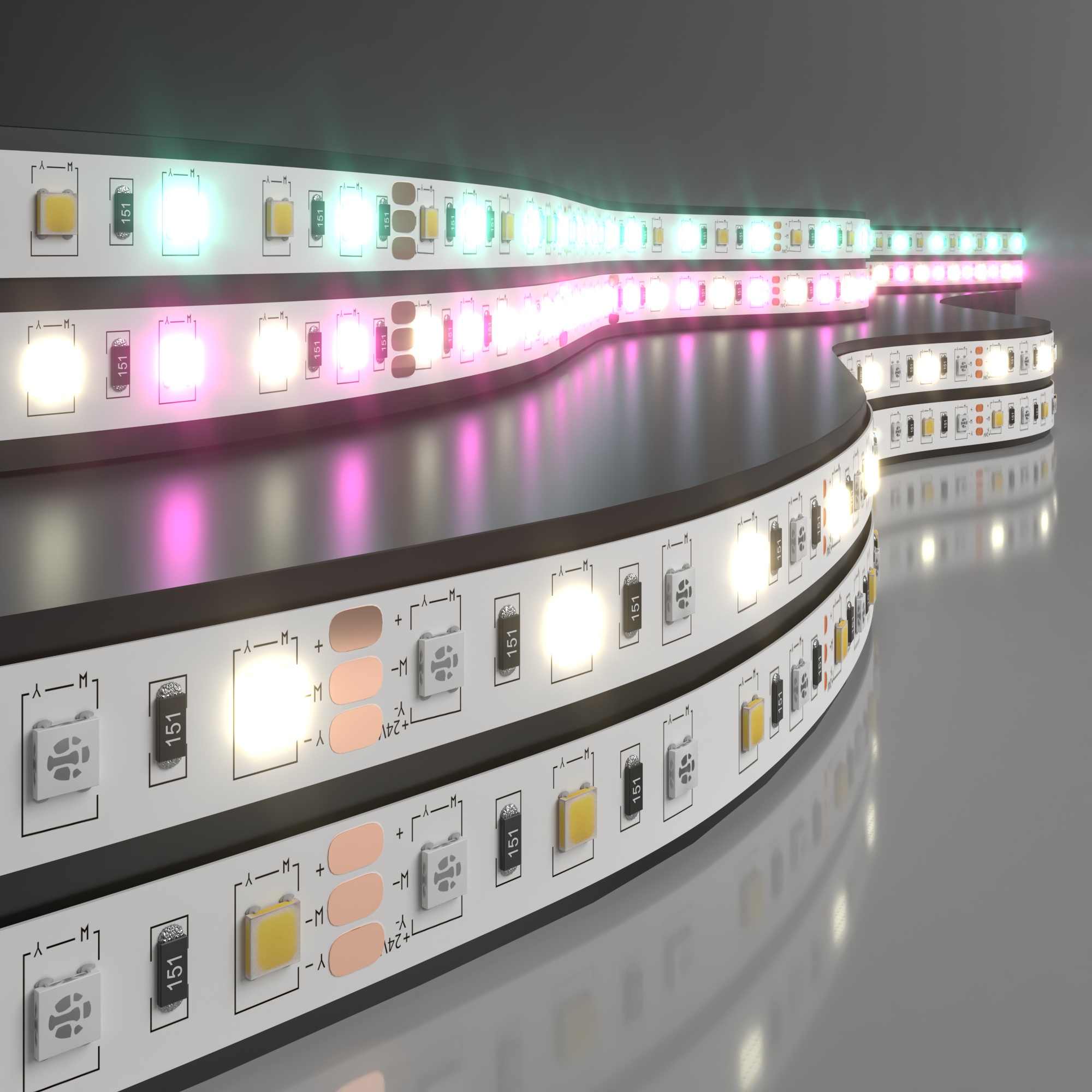 24V 60Led 14,4W IP20 RGBW
