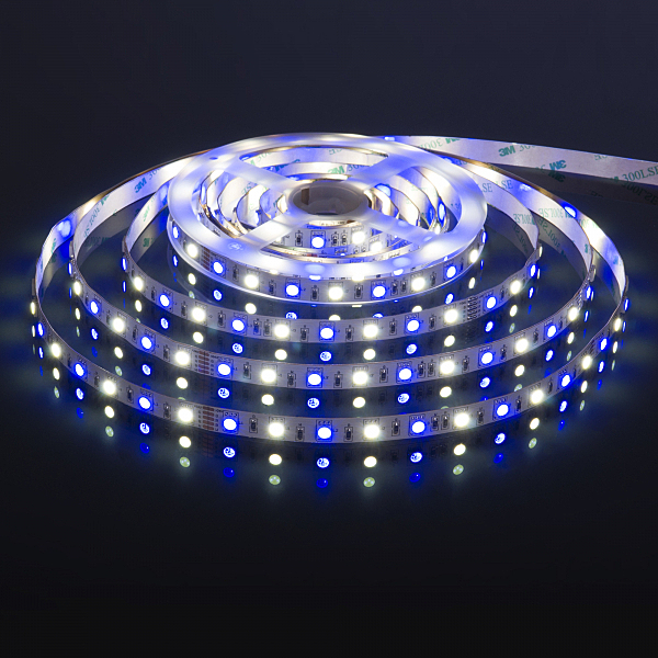 LED лента Лента светодиодная 60Led 14,4W IP20 RGB 6500K холодный белый (5050+5050 24V 60Led 14,4W IP20 RGBW)