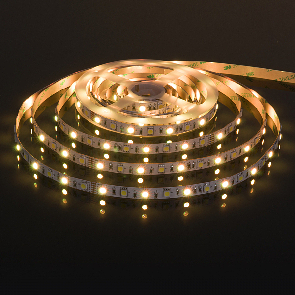 LED лента Лента светодиодная 60Led 14,4W IP20 RGB 6500K холодный белый (5050+5050 24V 60Led 14,4W IP20 RGBW)