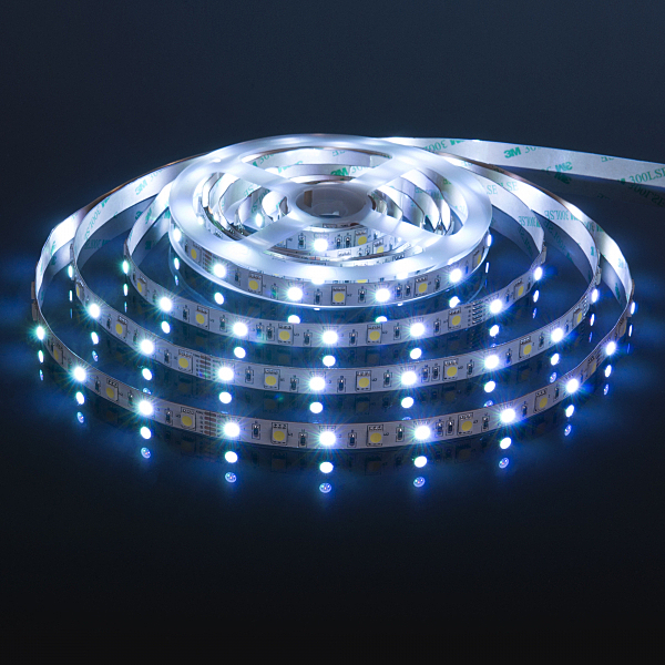 LED лента Лента светодиодная 60Led 14,4W IP20 RGB 6500K холодный белый (5050+5050 24V 60Led 14,4W IP20 RGBW)