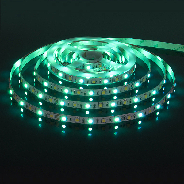 LED лента Лента светодиодная 60Led 14,4W IP20 RGB 6500K холодный белый (5050+5050 24V 60Led 14,4W IP20 RGBW)