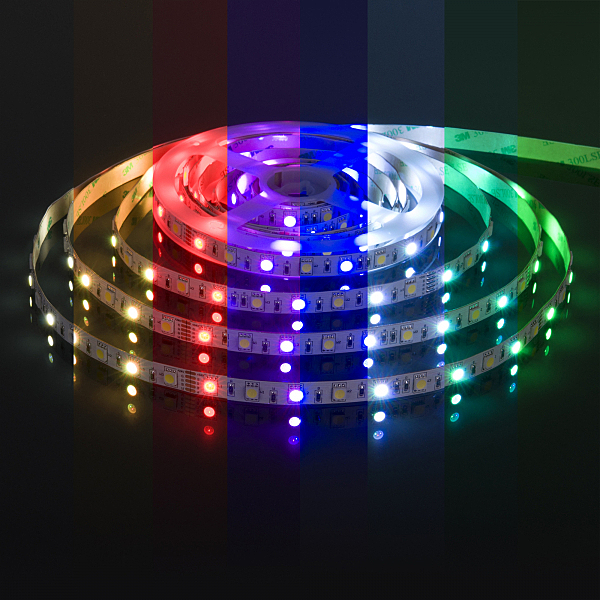 LED лента Лента светодиодная 60Led 14,4W IP20 RGB 6500K холодный белый (5050+5050 24V 60Led 14,4W IP20 RGBW)