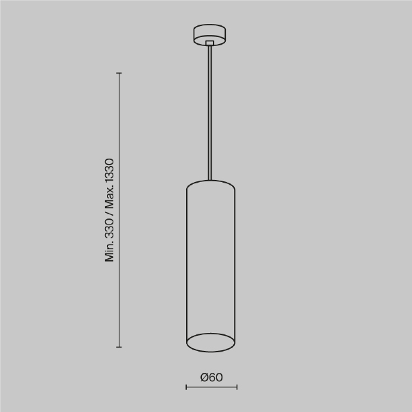 Светильник подвесной Focus P075PL-01B