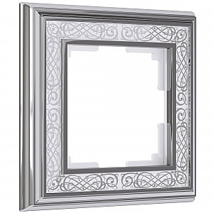 Рамка Werkel W0011431/ Рамка на 1 пост Palacio Gracia (хром/белый)