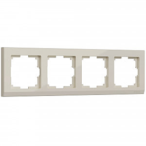 Рамка Werkel W0041803/ Рамка на 4 поста Stark (слоновая кость)