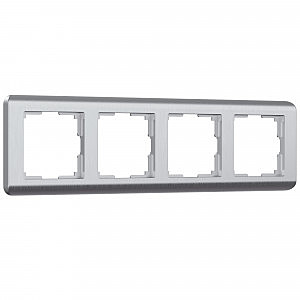 Рамка Werkel W0042106/ Рамка на 4 поста Stream (серебряный)