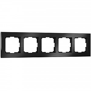 Рамка Werkel W0051708/ Рамка на 5 постов Aluminium (черный алюминий)