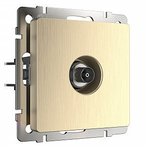 Розетка Werkel W1183010/ ТВ-розетка оконечная (шампань рифленый)