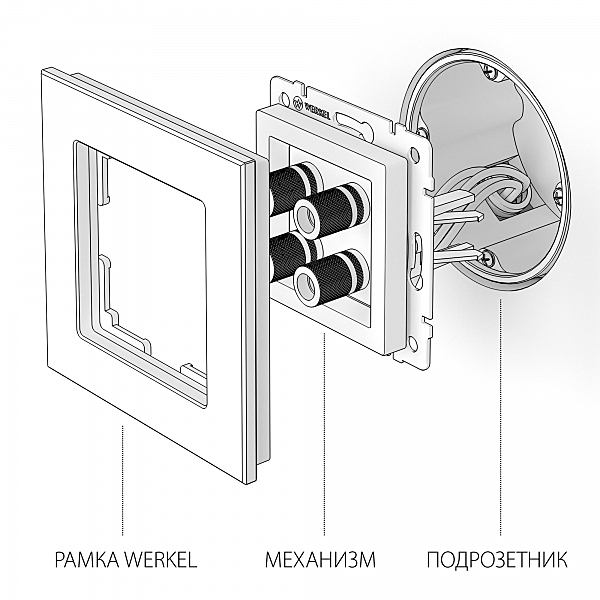 Розетка Werkel W1185008/ Акустическая розетка (черный матовый)