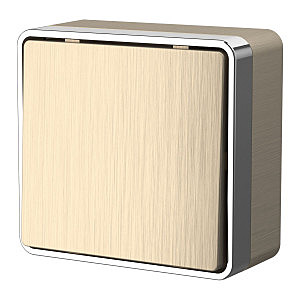 Выключатель Накладные механизмы Gallant шампань рифленый W5012010/ Выключатель одноклавишный проходной Gallant (шампань рифленый)