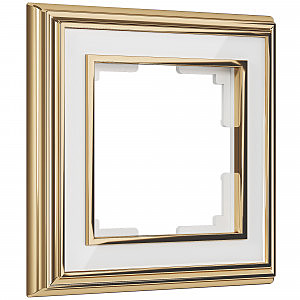 Рамка W0011329/ Рамка на 1 пост Palacio (золото/белый)