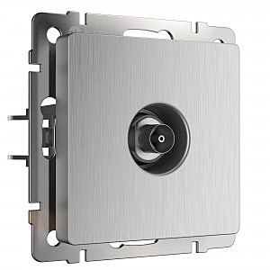 Розетка W1183009/ ТВ-розетка оконечная (cеребряный рифленый)