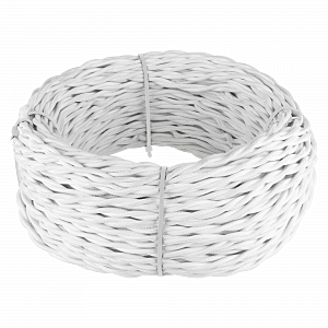 Ретро кабель W6452501/ Ретро кабель витой 2х1,5 (белый)